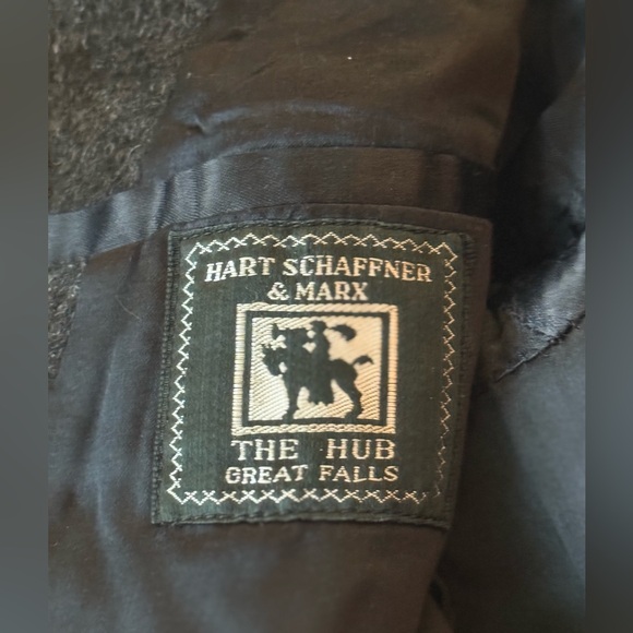 Vintage Hart Schaffner & Marx Overcoat Charcoal Gray USA Made - Picture 8 of 8